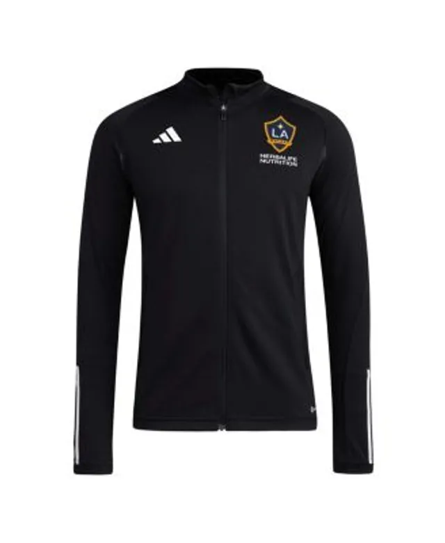 LA Galaxy adidas 2023 On-Field AEROREADY Full-Zip Training Top - Black