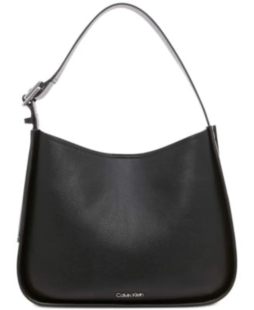 Calvin Klein Pebble Leather Hobo Tan/Brown Bag