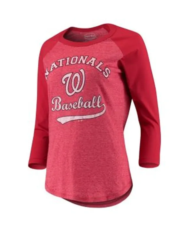 Women's Nike Red/Navy Boston Red Sox Next Up Tri-Blend Raglan 3/4-Sleeve  T-Shirt