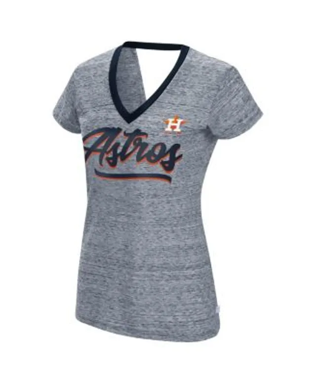 Touch Women's Navy Atlanta Braves Halftime Back Wrap Top V-Neck T-shirt