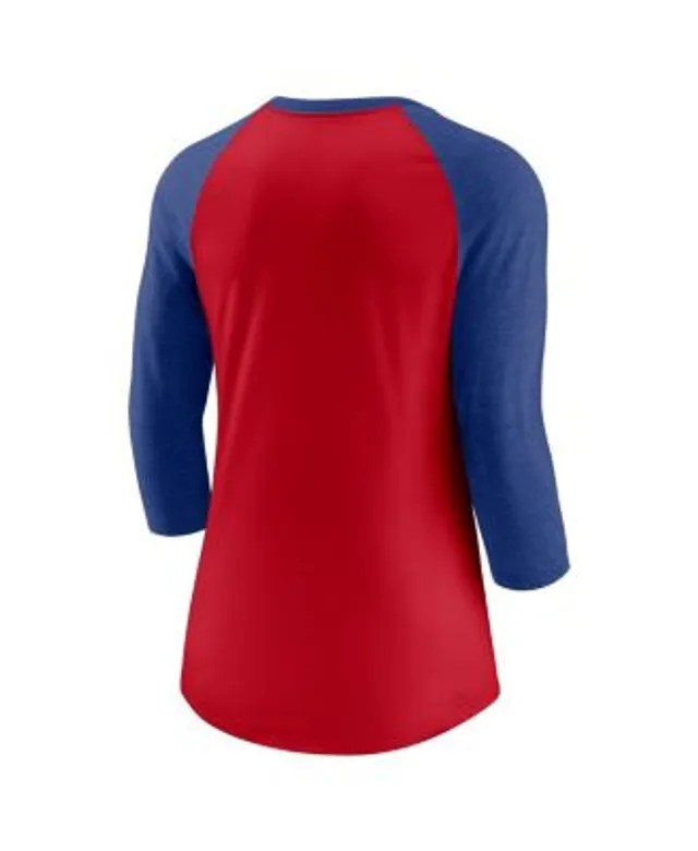 Women's Nike White/Royal Chicago Cubs Next Up Tri-Blend Raglan 3/4-Sleeve T- Shirt - Yahoo Shopping