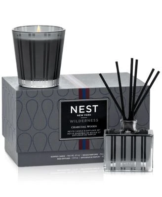 2-Pc. Wilderness Charcoal Woods Petite Candle & Diffuser Set