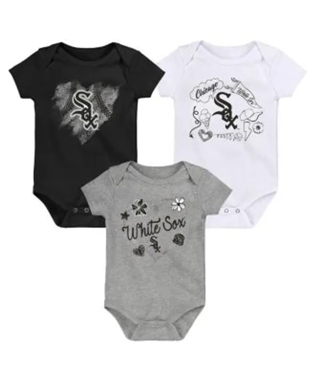 Outerstuff Girls Infant White/Black Philadelphia Flyers I Love Hockey Bodysuit Pants & Headband Set