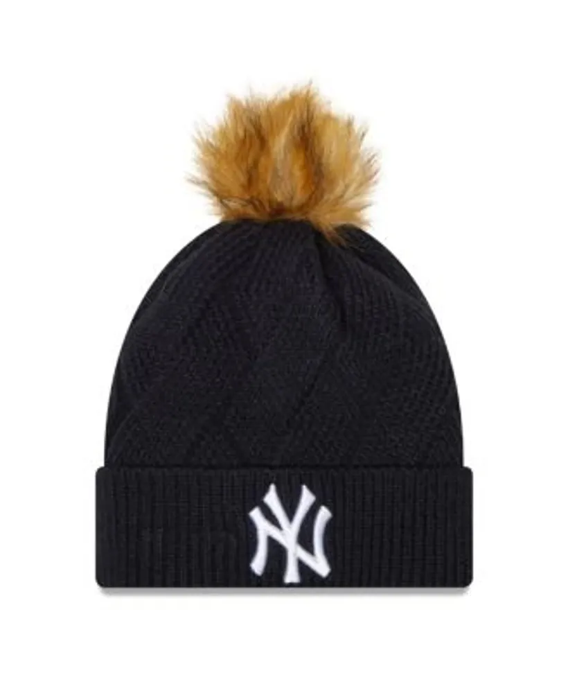 New Era Women's Navy New York Yankees Snowy Cuffed Knit Hat with