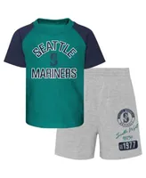 Outerstuff Infant Gold/Heather Gray Oakland Athletics Ground Out Baller  Raglan T-Shirt and Shorts Set