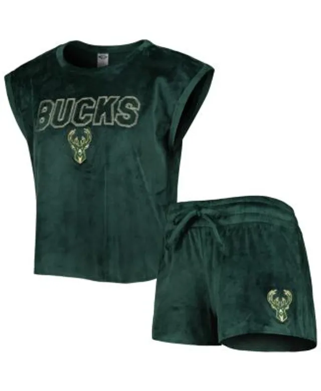 Youth Milwaukee Bucks Hunter Green Allover Print Long Sleeve T-Shirt and  Pants Sleep Set