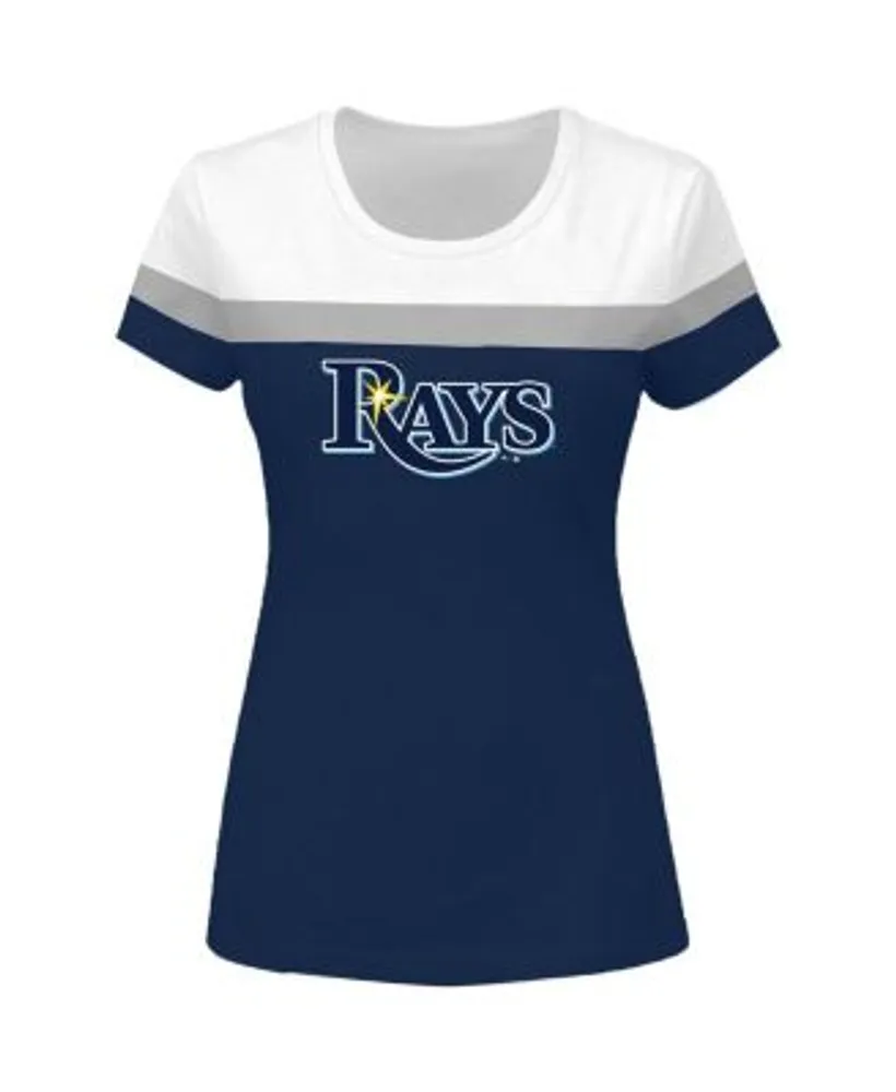 Profile Women's White, Navy Tampa Bay Rays Plus Colorblock T-shirt