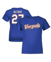 Legends Youth Boys and Girls Jose Altuve Royal Venezuela Baseball 2023  World Classic Name Number T-shirt