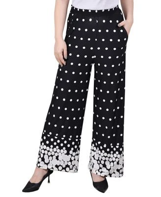 Petite Wide Leg Pull On Pants