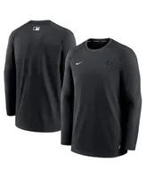 Men's Nike Black Miami Marlins Authentic Collection Logo Performance Long Sleeve T-Shirt Size: Medium