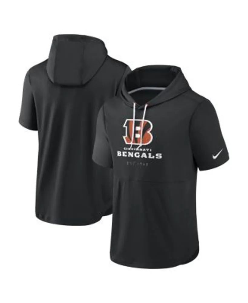 Nike Men's Black Cincinnati Bengals Short Sleeve Pullover Hoodie