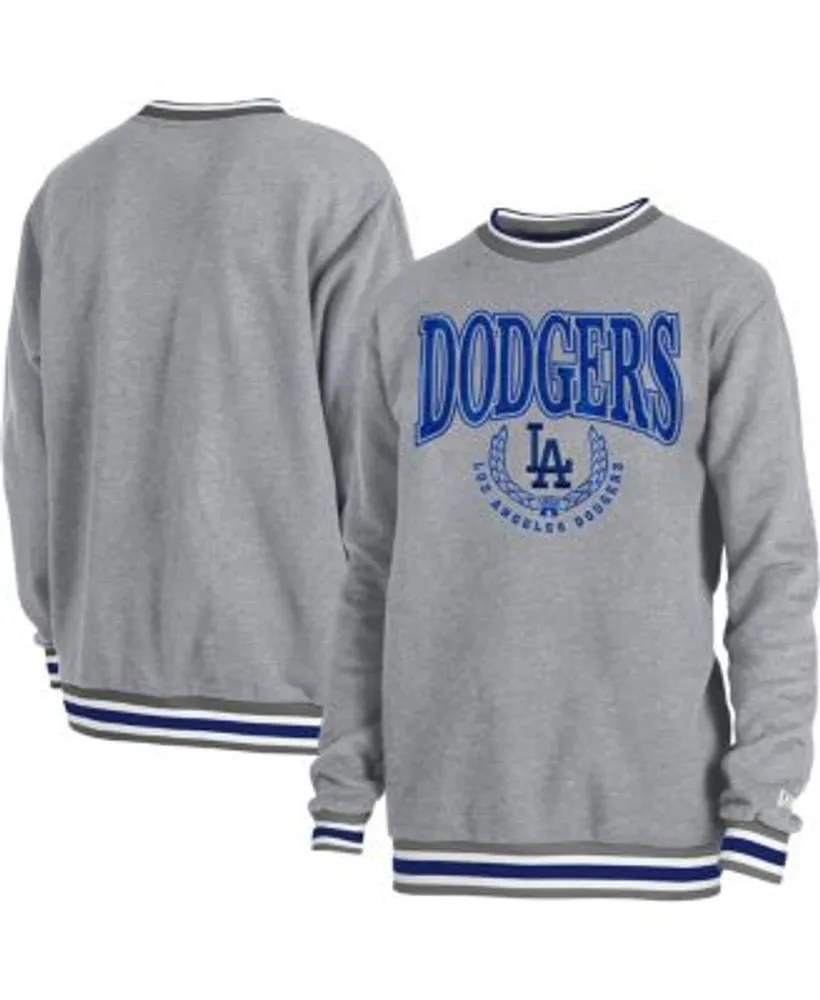 New Era Men's Heather Gray Los Angeles Dodgers Throwback Classic Pullover  Sweatshirt