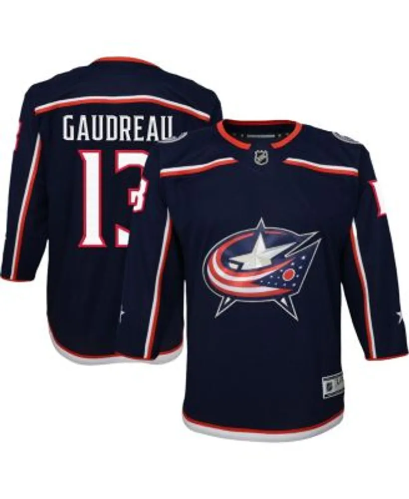 Outerstuff Youth Johnny Gaudreau Navy Columbus Blue Jackets 2022/23 Premier Player Jersey Size: Small/Medium
