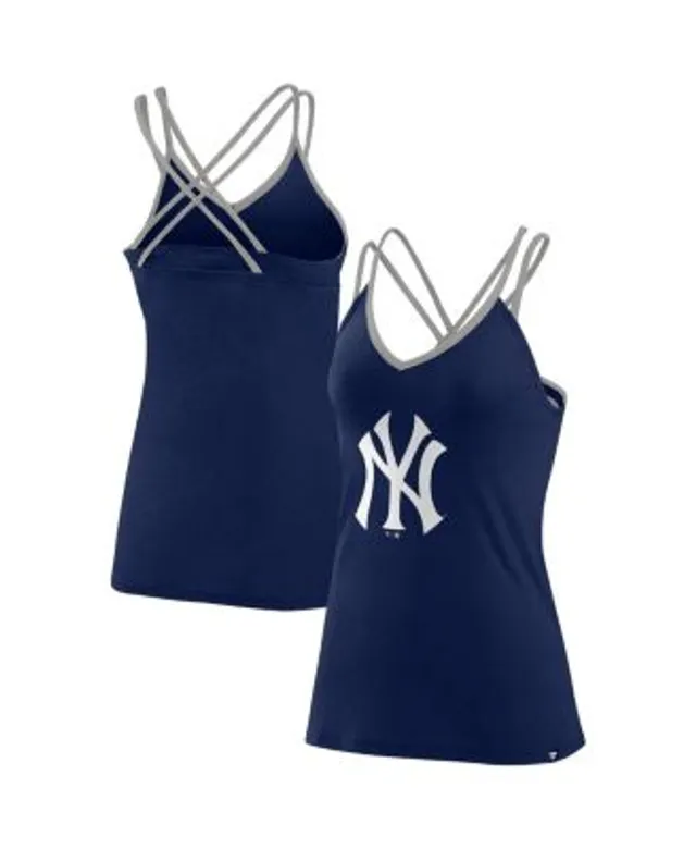 Fanatics Women's Branded Navy New York Yankees Barrel It Up Cross Back  V-Neck Tank Top