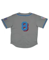 Men's #17 Cream New York Cubans Mesh Button-Down Replica Jersey