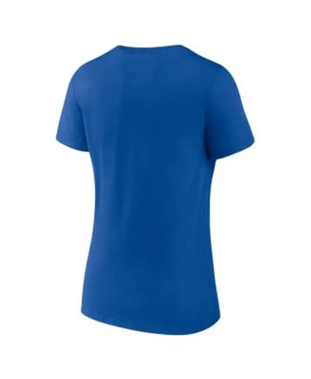 Profile Women's White/Royal New York Mets Plus Size Colorblock T-Shirt