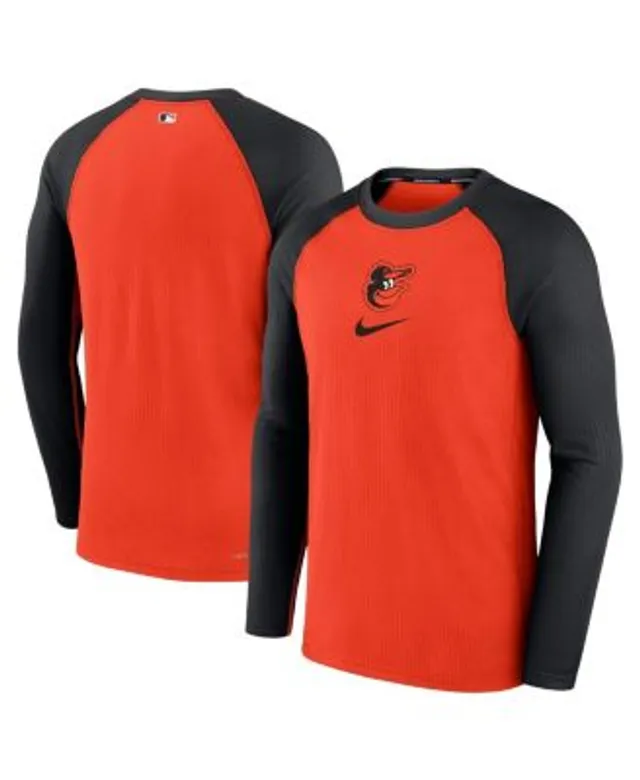 Men's Nike Orange Houston Astros Tri-Blend 3/4-Sleeve Raglan T-Shirt