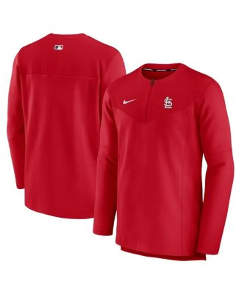 Men's Red St. Louis Cardinals Authentic Collection Game Time Performance  Half-Zip Top