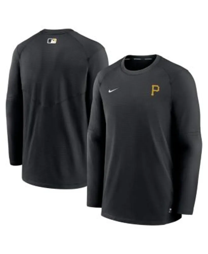 Nike Men's Black Pittsburgh Pirates Authentic Collection Logo Performance  Long Sleeve T-shirt