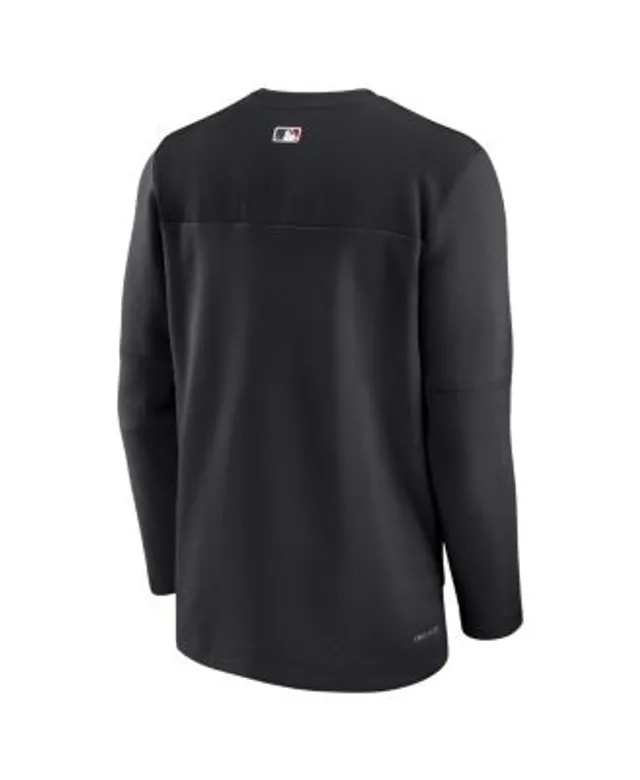 Men's New York Mets Nike Black Authentic Collection Game Time Performance  Half-Zip Top