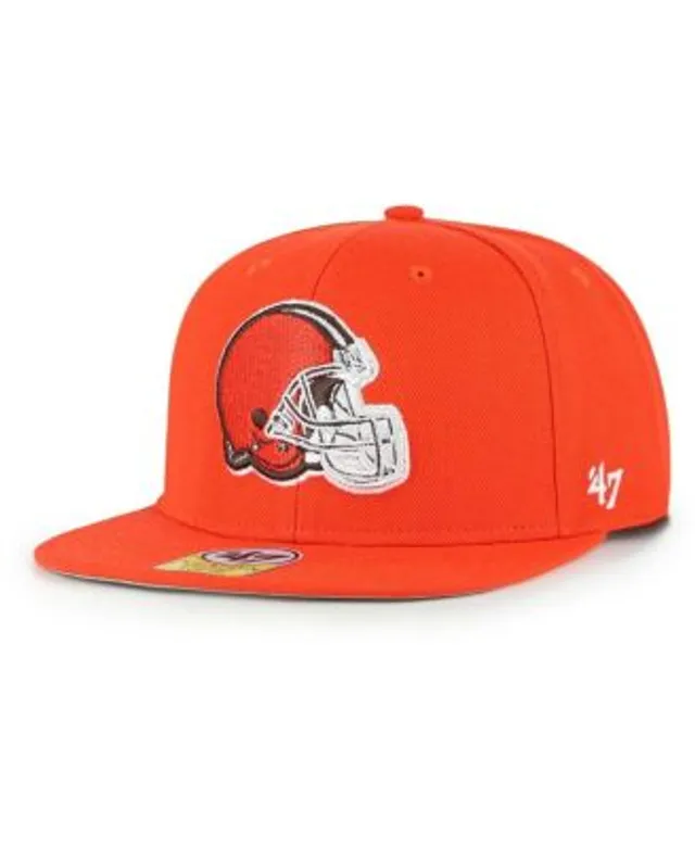 47 Brand Youth Boys and Girls Orange Cleveland Browns Lil Shot Team Captain  Snapback Hat