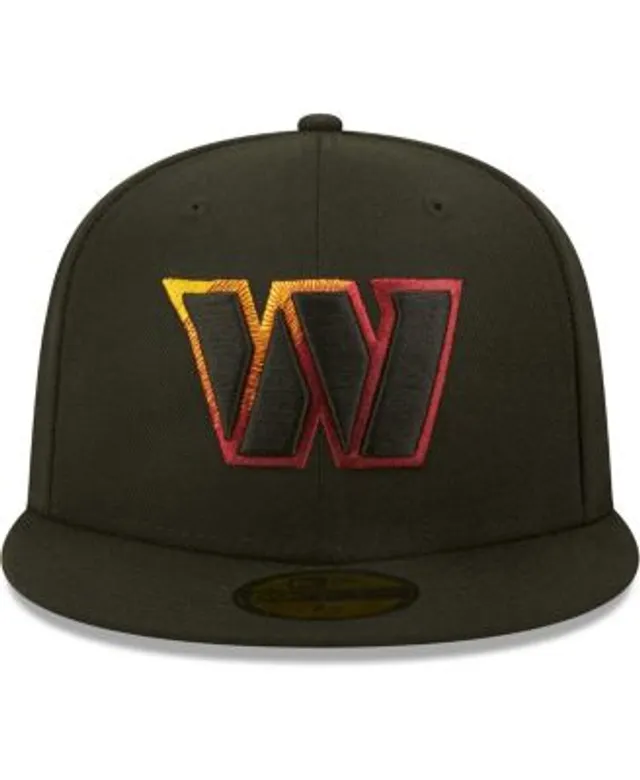 Men's New Era Black Washington Commanders Color Dim 59FIFTY Fitted Hat