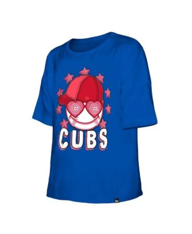 New Era Girls Youth Royal Chicago Cubs Team Half Sleeve T-shirt