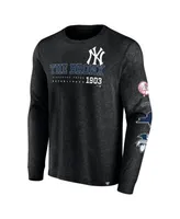 New York Yankees Fanatics Branded Official Logo Long Sleeve T-Shirt -  Heathered Gray