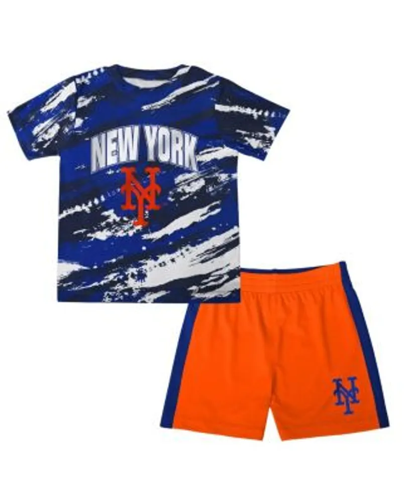 Outerstuff Infant Boys and Girls Royal, Orange New York Mets Stealing  Homebase 2.0 T-shirt Shorts Set