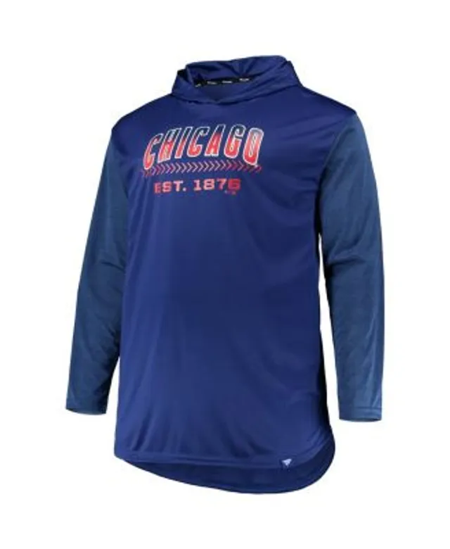 Men's Royal Chicago Cubs Big & Tall Jersey Short Sleeve Pullover Hoodie T- Shirt