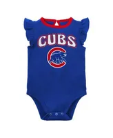 Chicago Cubs Infant Little Slugger Two-Pack Bodysuit Set - Royal/Heather  Gray