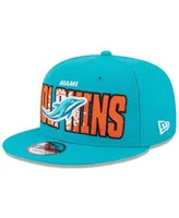 Miami Dolphins New Era 2022 NFL Draft 9FORTY Adjustable Hat - Black/Aqua