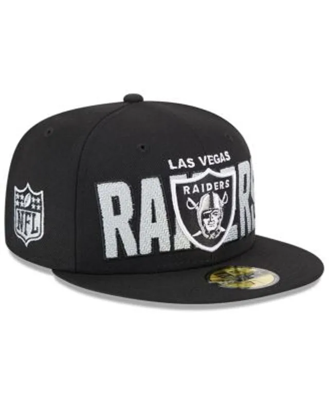 Men's New Era Stone/Black Las Vegas Raiders 2023 NFL Draft on Stage 59FIFTY Fitted Hat