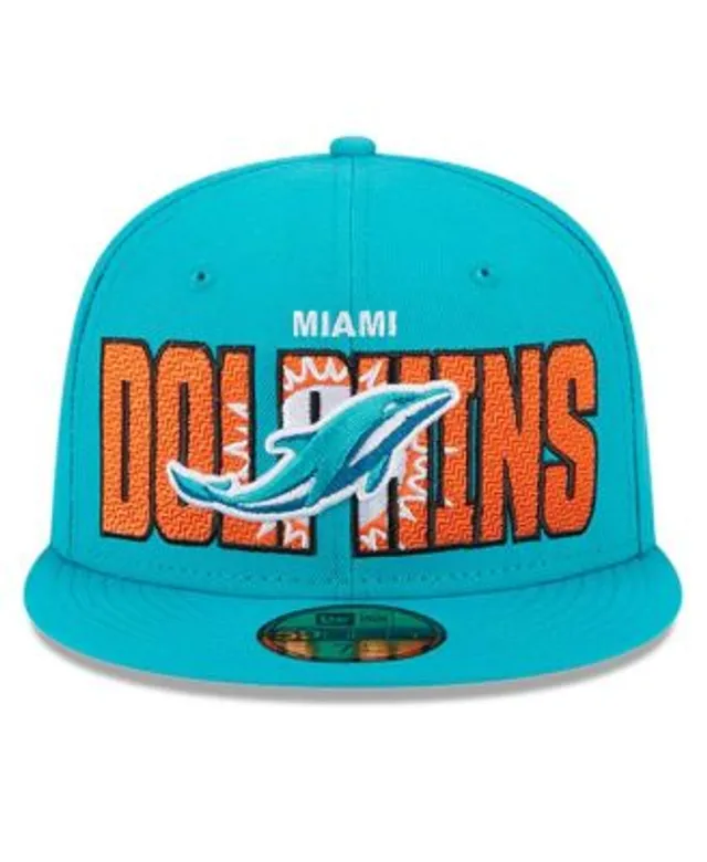 Men's New Era Aqua Miami Dolphins 2021 NFL Sideline Home Historic