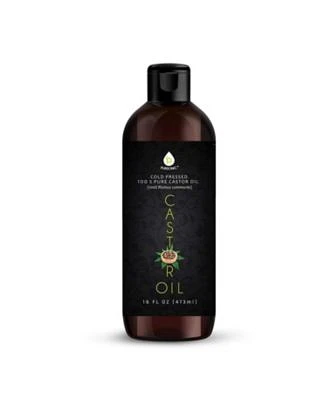 Castor oil (16oz) cold-pressed, 100% pure, hexane-free castor oil, moisturizing and healing. Perfect for dry skin, hair growth, hair care and eyelashes