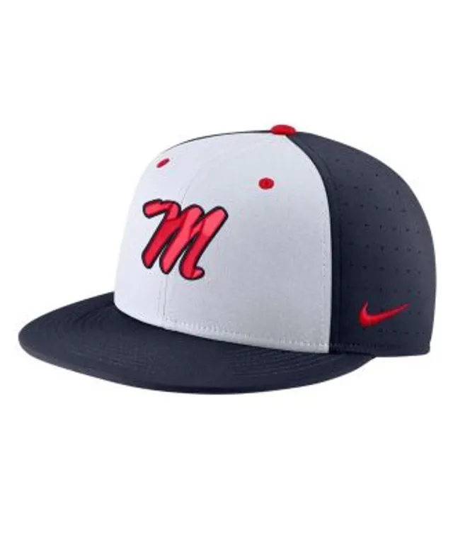 Nike Men's Ole Miss Rebels Blue Aero True Baseball Fitted Hat