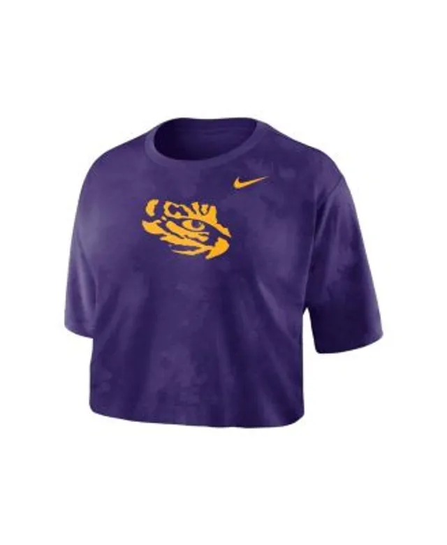 Women's Purple LSU Tigers Tie-Dye Long Sleeve Jersey T-Shirt