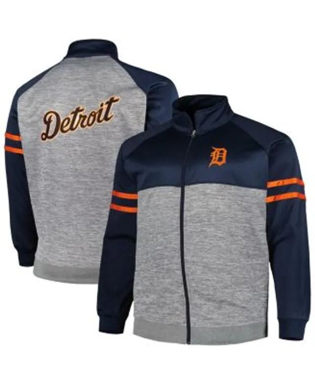 Starter Men's Navy Detroit Tigers The Ace Satin Full-Snap Jacket - Macy's