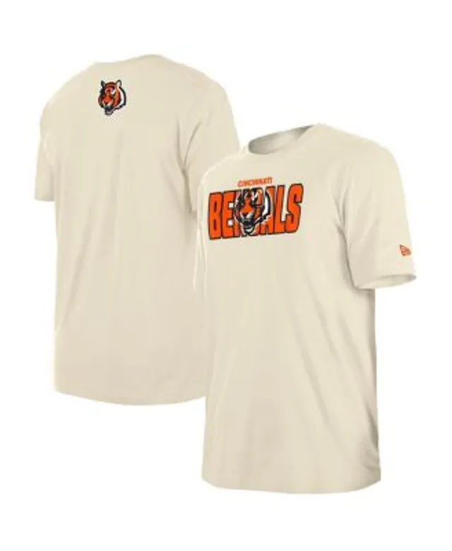 Men's New Era Cream Cleveland Browns Sideline Chrome T-Shirt