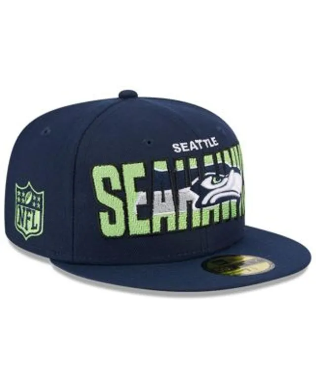 NFL Seattle Seahawks Black & White Structured Flex Fit Hat 