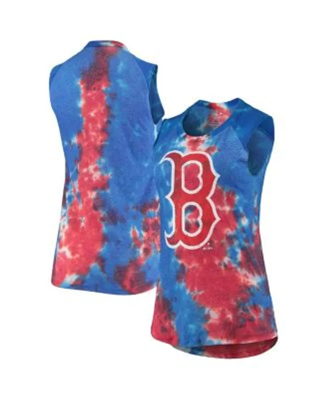 Women's Majestic Threads Red/Blue Texas Rangers Tie-Dye Tri