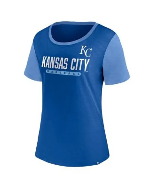 Profile White And Royal Kansas City Royals Plus Size Colorblock T