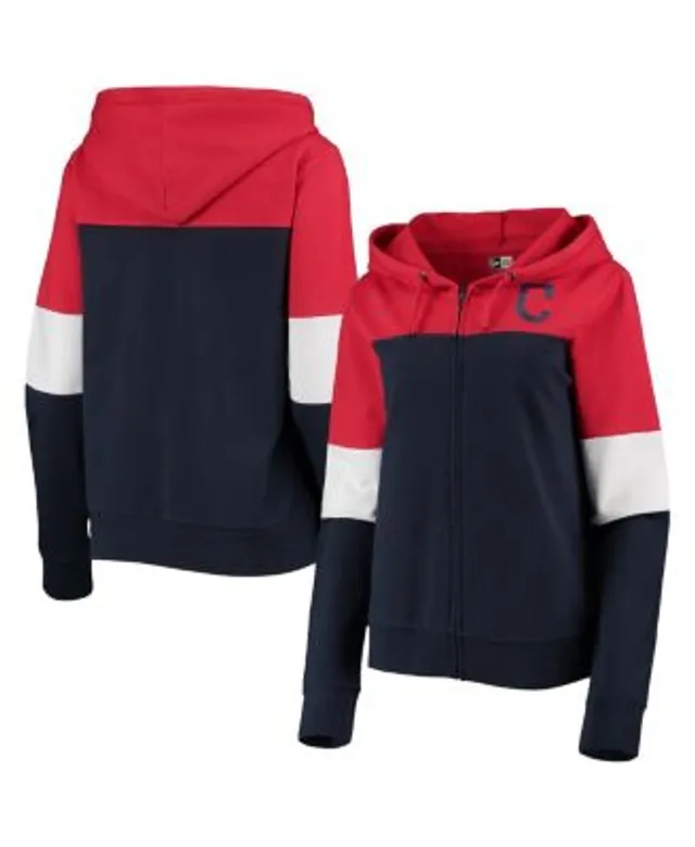 Women's Detroit Tigers New Era Navy Colorblock Full-Zip Hoodie