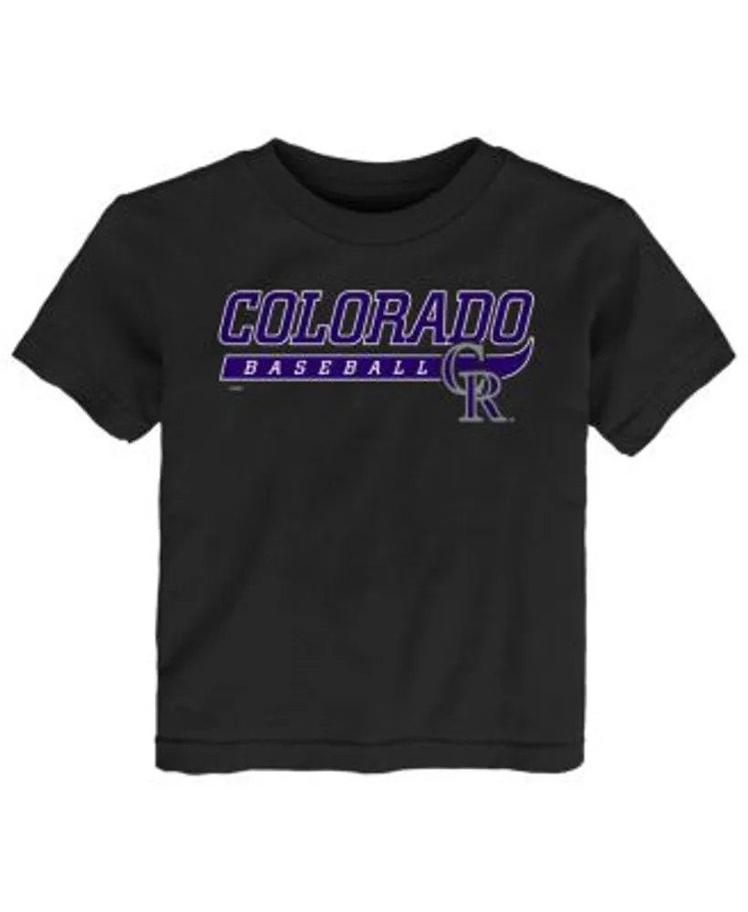 Youth White/Black Colorado Rockies V-Neck T-Shirt Size: Extra Large