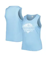 Women's Los Angeles Dodgers Royal Plus Size Racerback Tank Top