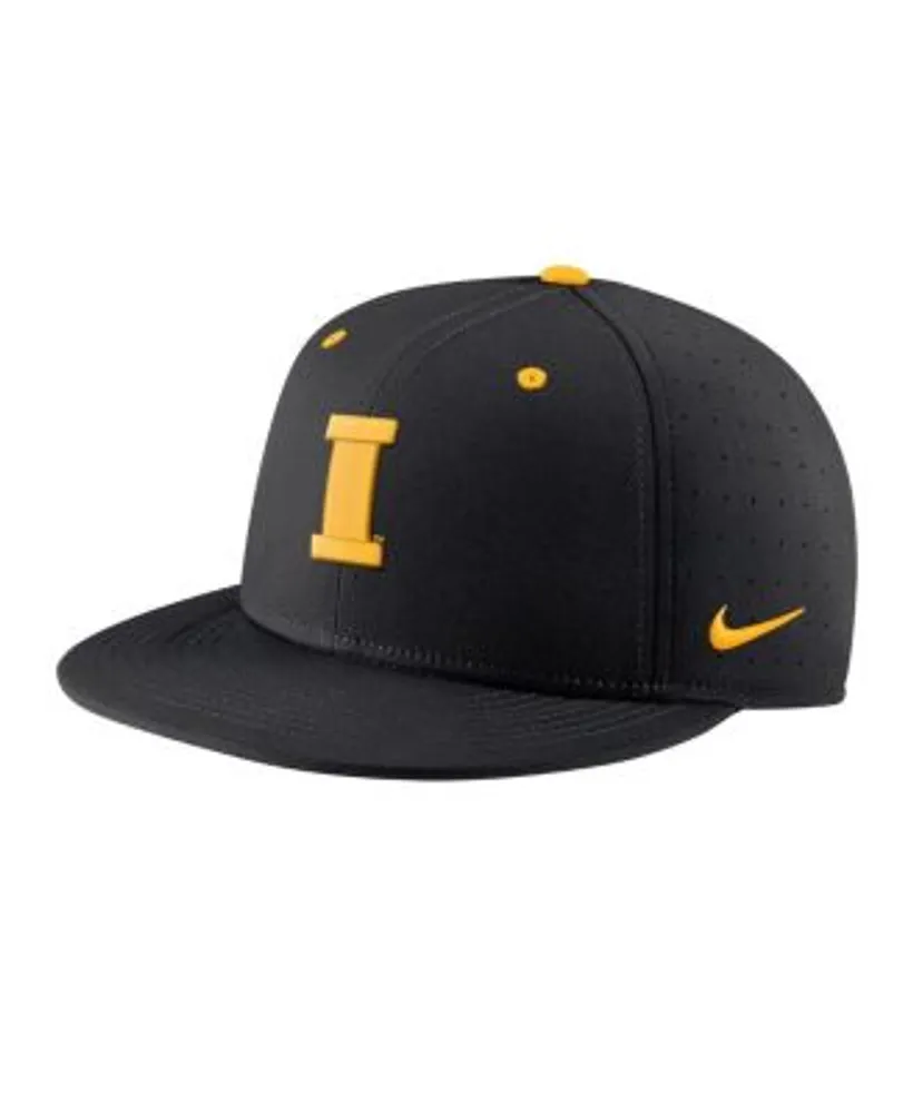 Men's Nike Black Iowa Hawkeyes Heritage 86 Logo Performance Adjustable Hat