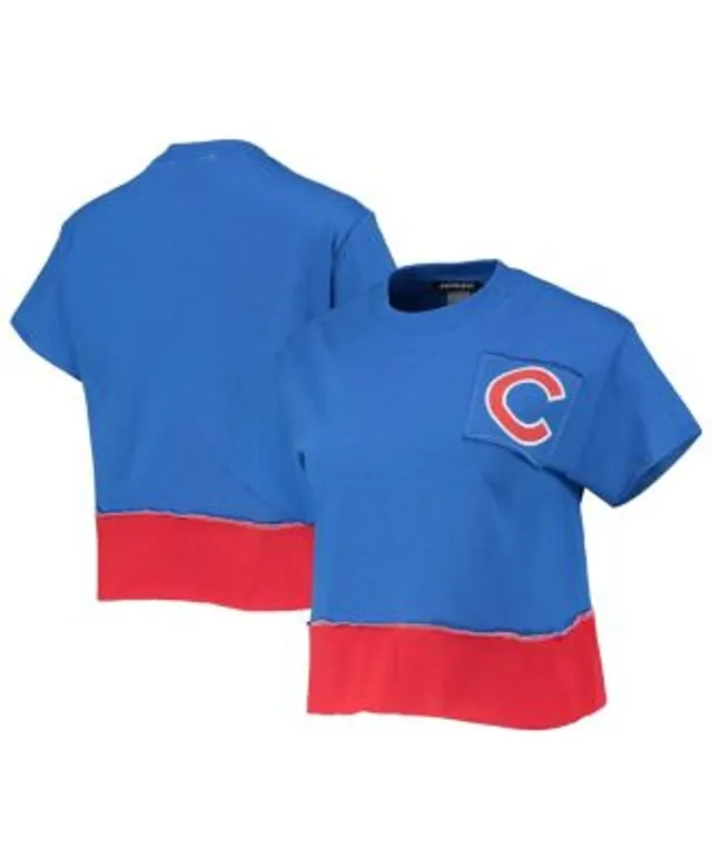 Refried Apparel Women's Royal Chicago Cubs Cropped T-shirt