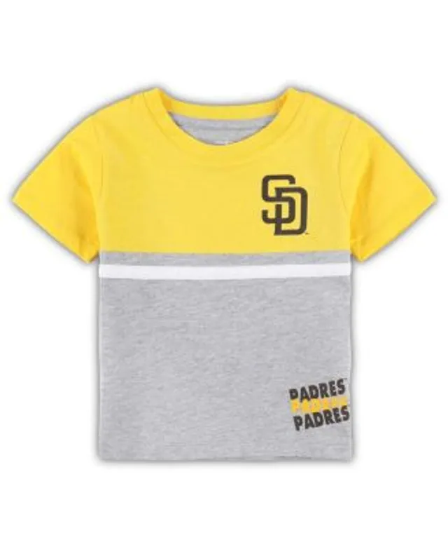 Outerstuff Preschool Pittsburgh Pirates Gold/Heather Gray Groundout Baller Raglan T-Shirt & Shorts Set