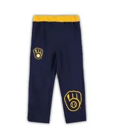 Toddler Detroit Tigers Navy/Orange Batters Box T-Shirt & Pants Set