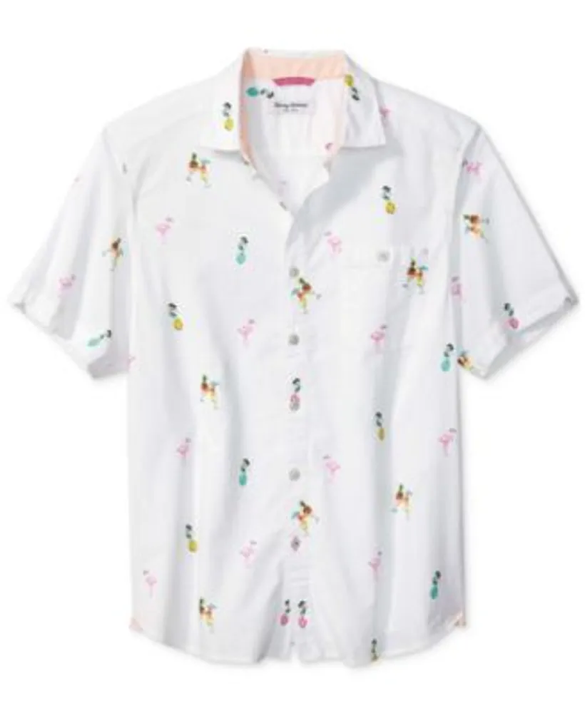 Men's Tommy Bahama Flocktail Shirt, White, 3XL